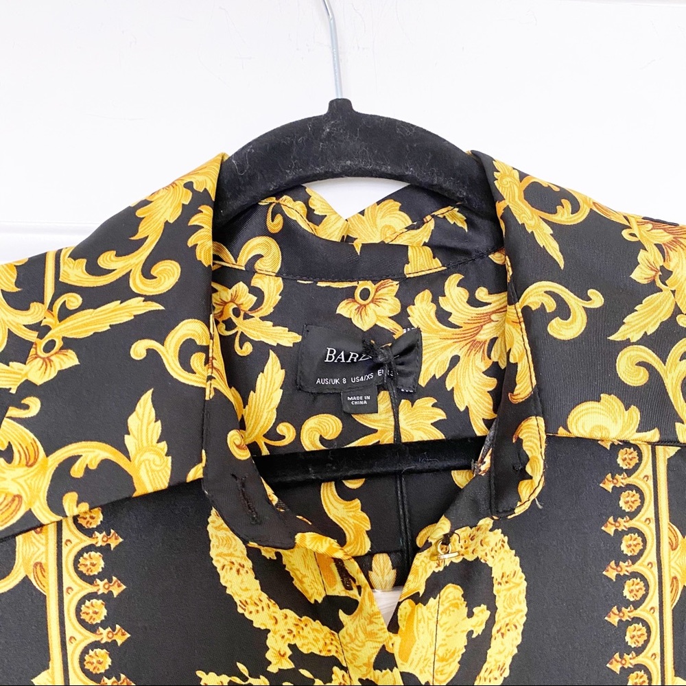 Bardot Black and Gold Baroque Maxi Dress - Picture 4 of 6